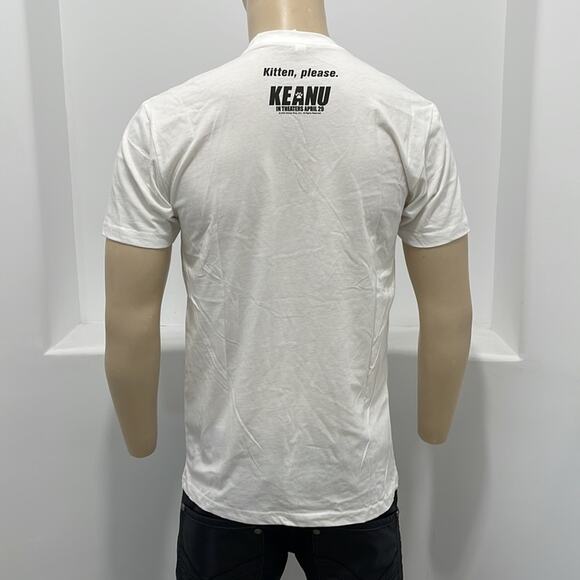 Next Level Apparel Missing Keanu T-Shirt Short Sleeve White Logo on Size M NWOT - Picture 2 of 9